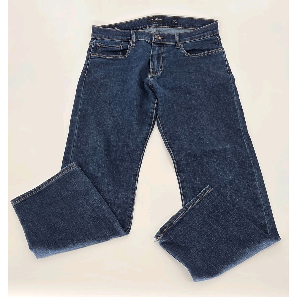 Lucky Brand 410 Athletic Fit Jeans Men's 34x30 Blue Stretch Denim Dark Wash